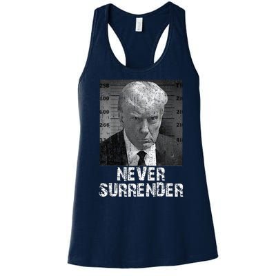 Never Surrender Pro Trump Women's Racerback Tank