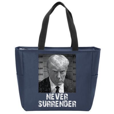 Never Surrender Pro Trump Zip Tote Bag