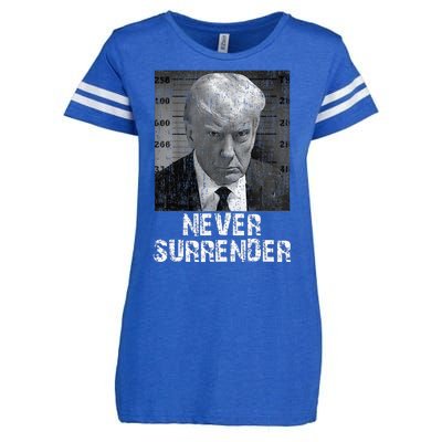 Never Surrender Pro Trump Enza Ladies Jersey Football T-Shirt