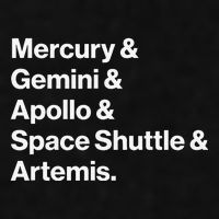 NASA Space Programs Mercury Gemini Apollo Shuttle Artemis Ladies PosiCharge Tri-Blend Wicking Tank
