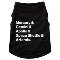 NASA Space Programs Mercury Gemini Apollo Shuttle Artemis Doggie Tank