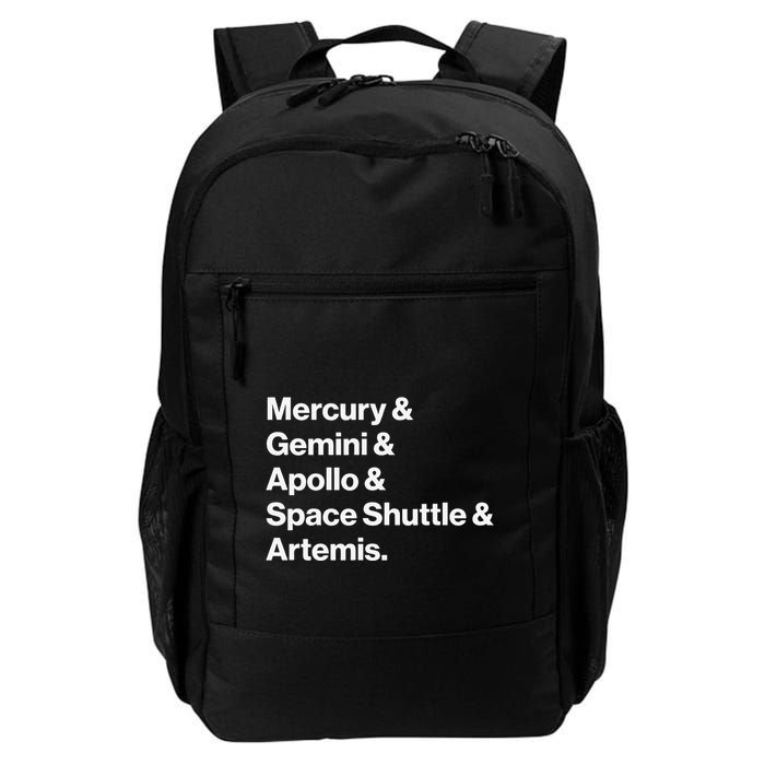 NASA Space Programs Mercury Gemini Apollo Shuttle Artemis Backpack