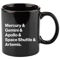 NASA Space Programs Mercury Gemini Apollo Shuttle Artemis 11oz C Handle Ceramic Mug