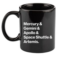 NASA Space Programs Mercury Gemini Apollo Shuttle Artemis 11oz C Handle Ceramic Mug
