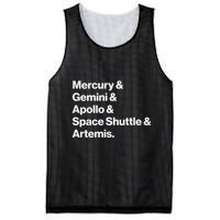 NASA Space Programs Mercury Gemini Apollo Shuttle Artemis Mesh Reversible Basketball Jersey Tank