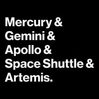 NASA Space Programs Mercury Gemini Apollo Shuttle Artemis Short Acrylic Beanie