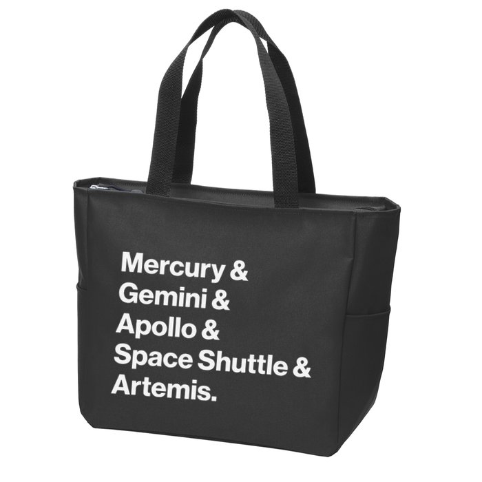 NASA Space Programs Mercury Gemini Apollo Shuttle Artemis Zip Tote Bag