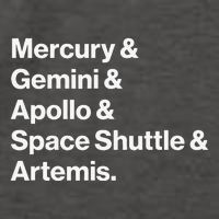 NASA Space Programs Mercury Gemini Apollo Shuttle Artemis Vector Backpack