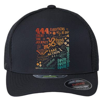 Numerology Spiritual Protection Aesthetic Angel Number 444 Flexfit Unipanel Trucker Cap