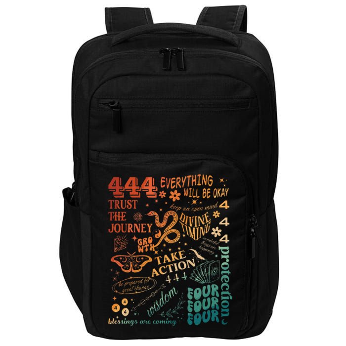 Numerology Spiritual Protection Aesthetic Angel Number 444 Impact Tech Backpack