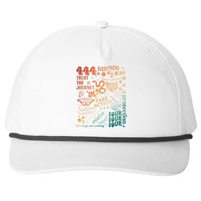 Numerology Spiritual Protection Aesthetic Angel Number 444 Snapback Five-Panel Rope Hat