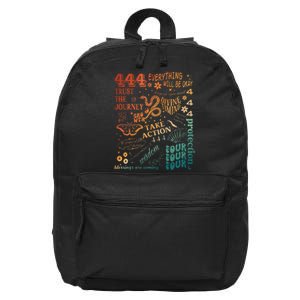 Numerology Spiritual Protection Aesthetic Angel Number 444 16 in Basic Backpack