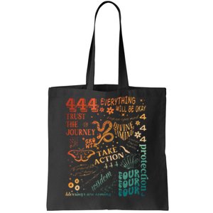 Numerology Spiritual Protection Aesthetic Angel Number 444 Tote Bag