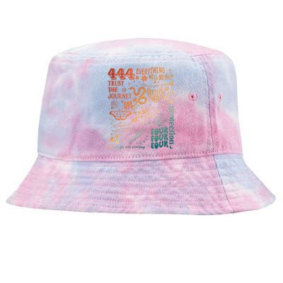 Numerology Spiritual Protection Aesthetic Angel Number 444 Tie-Dyed Bucket Hat