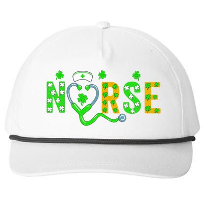 Nurse St Patricks Day Gift St Patricks Day Nurse Scrub Top Gift Snapback Five-Panel Rope Hat