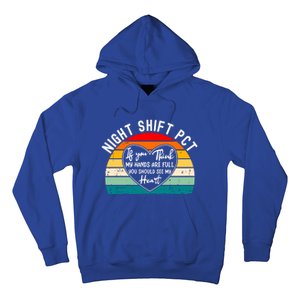 Night Shift Patient Care Tech Technician Appreciation Gift Hoodie