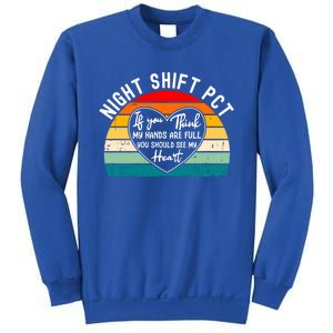 Night Shift Patient Care Tech Technician Appreciation Gift Sweatshirt