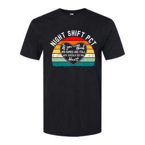 Night Shift Patient Care Tech Technician Appreciation Gift Softstyle CVC T-Shirt