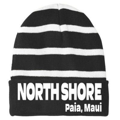 North Shore Paia Maui Striped Beanie with Solid Band