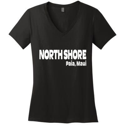 North Shore Paia Maui Women's V-Neck T-Shirt