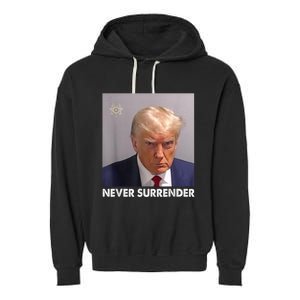 Never Surrender Pro Trump Garment-Dyed Fleece Hoodie