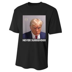 Never Surrender Pro Trump Performance Sprint T-Shirt