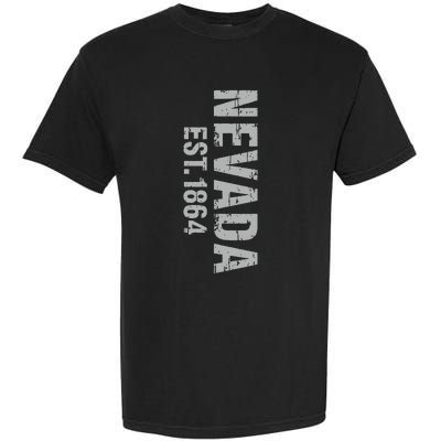 Nevada State Patriotic American Usa Cool Distressed Design Garment-Dyed Heavyweight T-Shirt