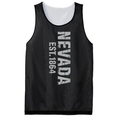 Nevada State Patriotic American Usa Cool Distressed Design Mesh Reversible Basketball Jersey Tank