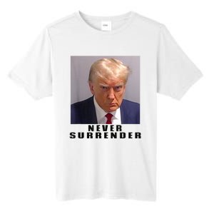 Never Surrender Pro Trump Tall Fusion ChromaSoft Performance T-Shirt