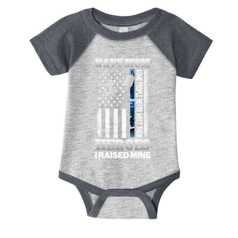 NavyMom Some People Never Meet Their Heroes I Raised Mine Infant Baby Jersey Bodysuit