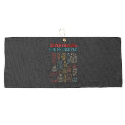 Nevertheless She Preserved Large Microfiber Waffle Golf Towel