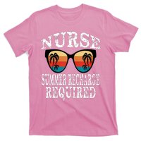 Nurse Summer Recharge Required Funny Vintage Sunglasses T-Shirt