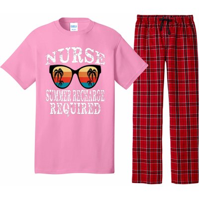 Nurse Summer Recharge Required Funny Vintage Sunglasses Pajama Set