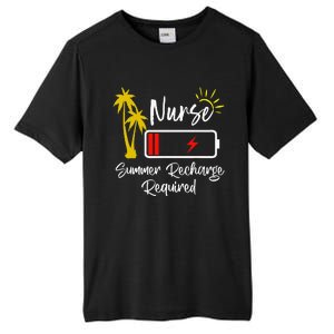 Nurse Summer Recharge Required Last Day School Nurses Tall Fusion ChromaSoft Performance T-Shirt