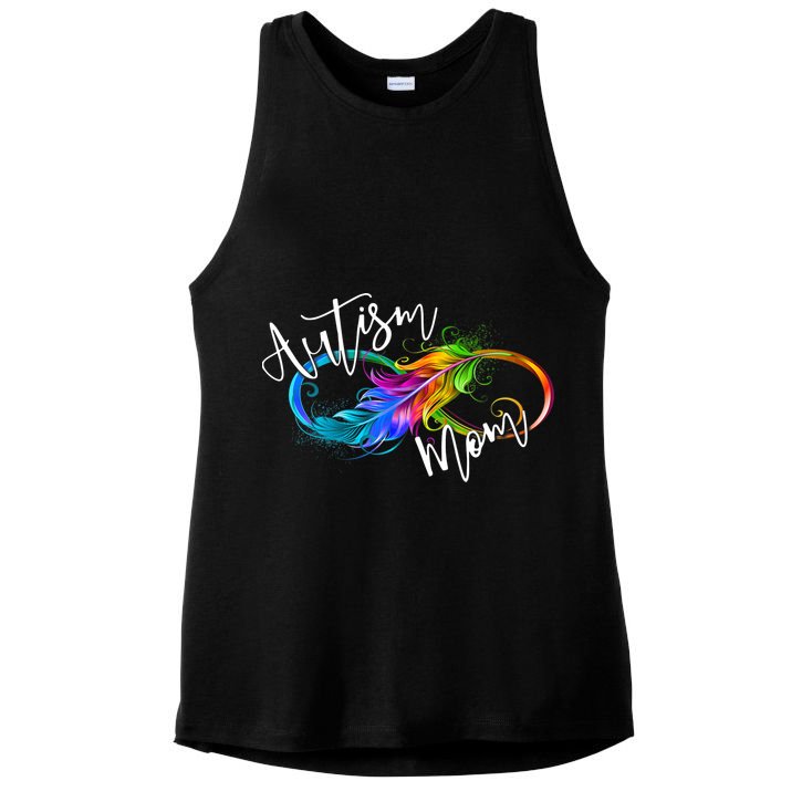 Neurodiversity Symbol Rainbow Infinity Autism Mom Awareness Ladies PosiCharge Tri-Blend Wicking Tank