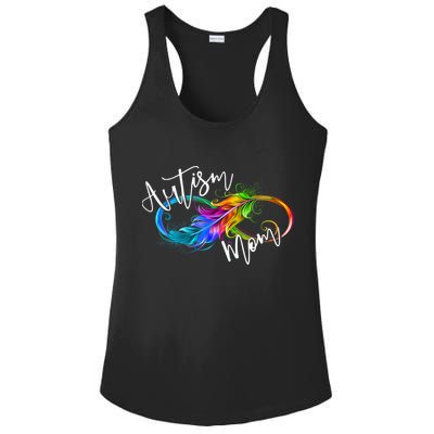 Neurodiversity Symbol Rainbow Infinity Autism Mom Awareness Ladies PosiCharge Competitor Racerback Tank