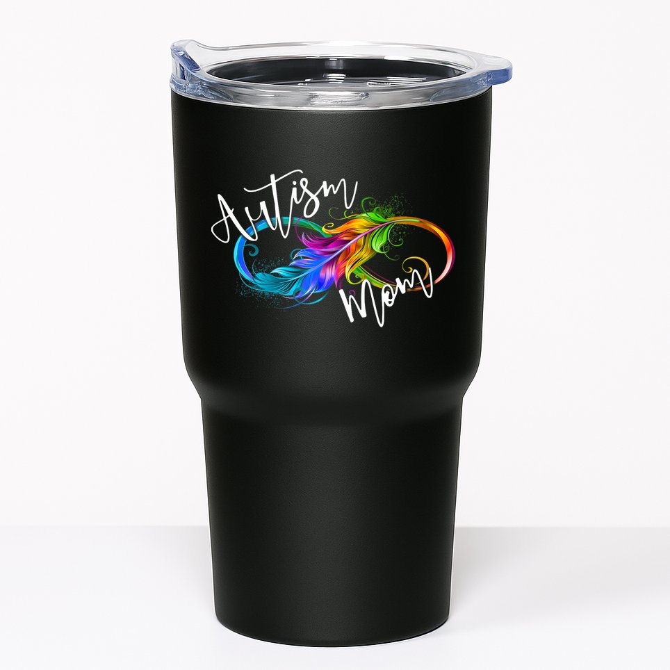 Neurodiversity Symbol Rainbow Infinity Autism Mom Awareness Tumbler