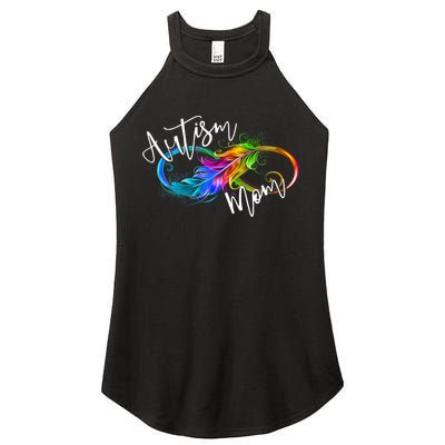 Neurodiversity Symbol Rainbow Infinity Autism Mom Awareness Women's Perfect Tri Rocker Tank