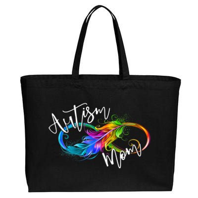 Neurodiversity Symbol Rainbow Infinity Autism Mom Awareness Cotton Canvas Jumbo Tote