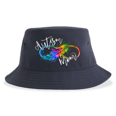 Neurodiversity Symbol Rainbow Infinity Autism Mom Awareness Sustainable Bucket Hat