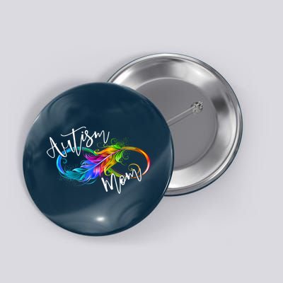 Neurodiversity Symbol Rainbow Infinity Autism Mom Awareness Button