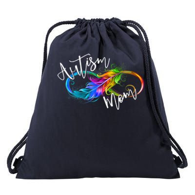 Neurodiversity Symbol Rainbow Infinity Autism Mom Awareness Drawstring Bag