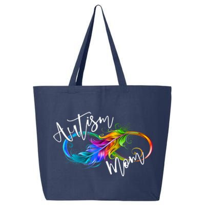 Neurodiversity Symbol Rainbow Infinity Autism Mom Awareness 25L Jumbo Tote