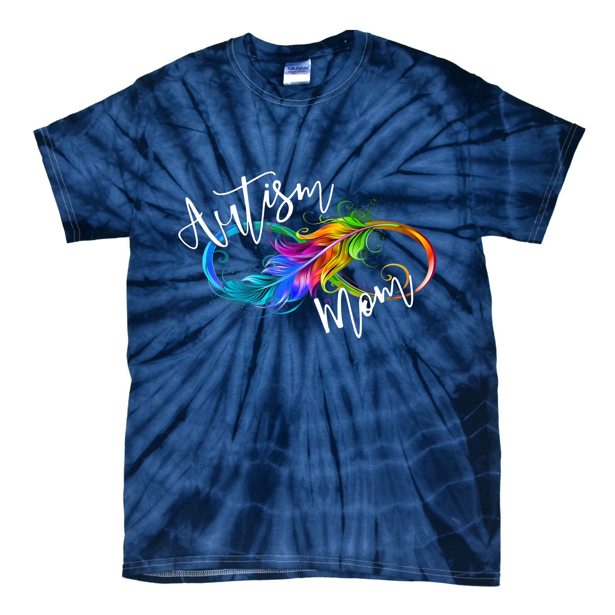 Neurodiversity Symbol Rainbow Infinity Autism Mom Awareness Tie-Dye T-Shirt