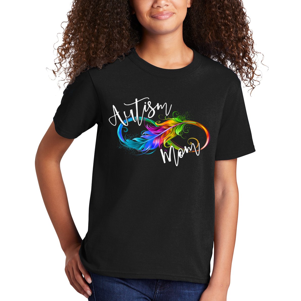 Neurodiversity Symbol Rainbow Infinity Autism Mom Awareness Kids T-Shirt
