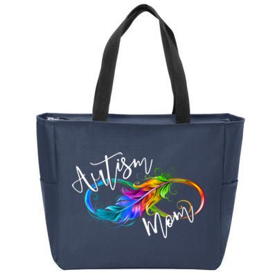 Neurodiversity Symbol Rainbow Infinity Autism Mom Awareness Zip Tote Bag