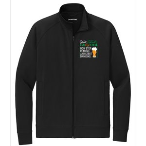 Now Stop Reading And Get Ing Beer Funny Gift St Patrick’s Day Gift Stretch Full-Zip Cadet Jacket