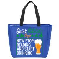 Now Stop Reading And Get Ing Beer Funny Gift St Patrick’s Day Gift Zip Tote Bag