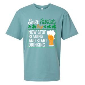 Now Stop Reading And Get Ing Beer Funny Gift St Patrick’s Day Gift Sueded Cloud Jersey T-Shirt