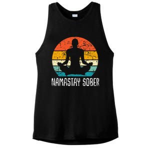 Namastay Sober Recovery Support Sobriety Na Aa Ladies PosiCharge Tri-Blend Wicking Tank